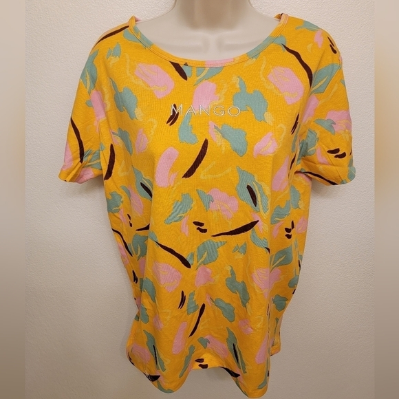 NWT Mango Floral Short Sleeve Tee - Picture 1 of 3